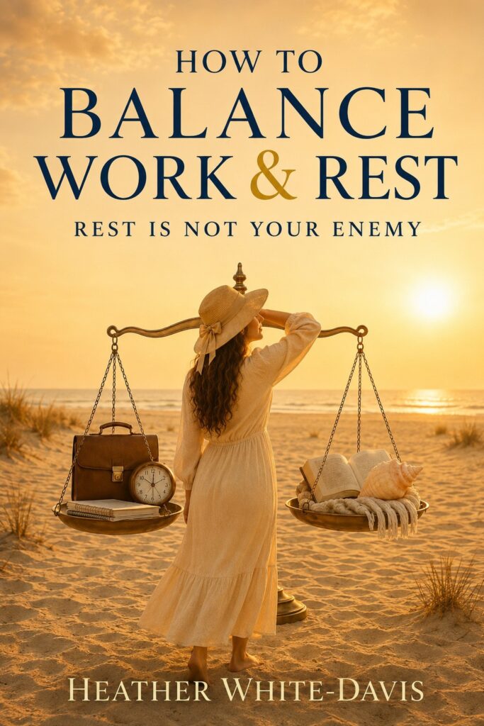 Book cover for How to Balance Work & Rest by Heather White-Davis